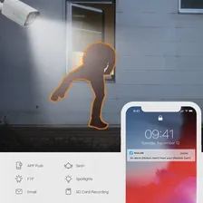 🛍 Reolink Smart 4K 8MP камера безопасности PoE 5X оптический зум 2-полосный звуковой прожектор Водонепроницаемая камера с RLC-811A обнаружения человекаавтомобиля