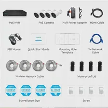 🛍 Reolink 5MP Poe камера система 8ch PoE NVR и 4 ip-камеры с питанием по PoE камера s Bullet Открытый HD Видео Аудио видеонаблюдения комплект 2 ТБ HDD RLK8-410B4-5MP